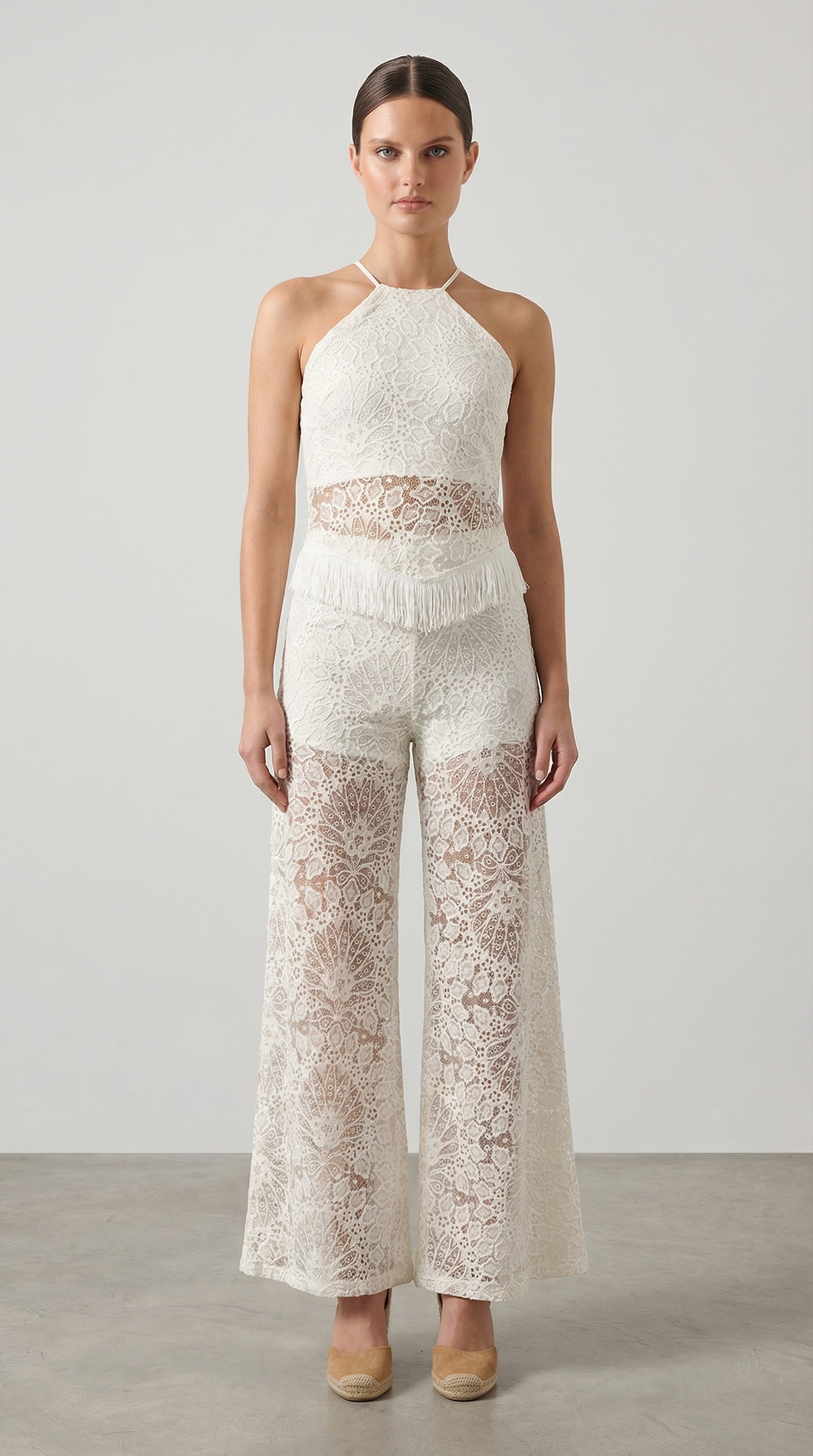 Lotus Lace Apron Fringe Top