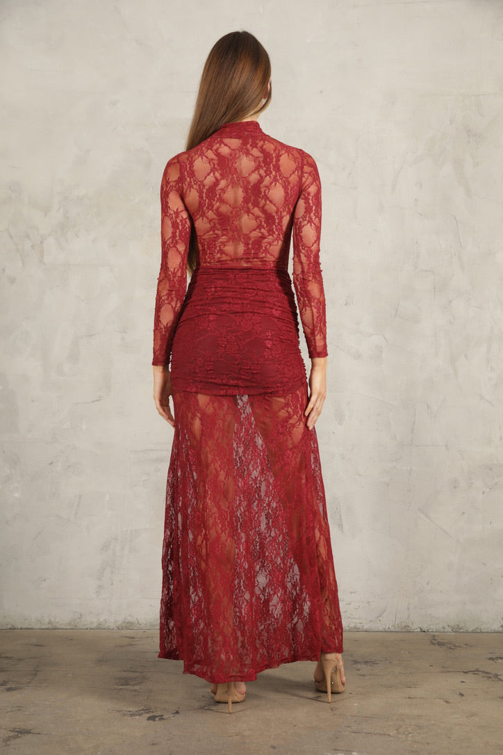 Drop Waist Lace Maxi