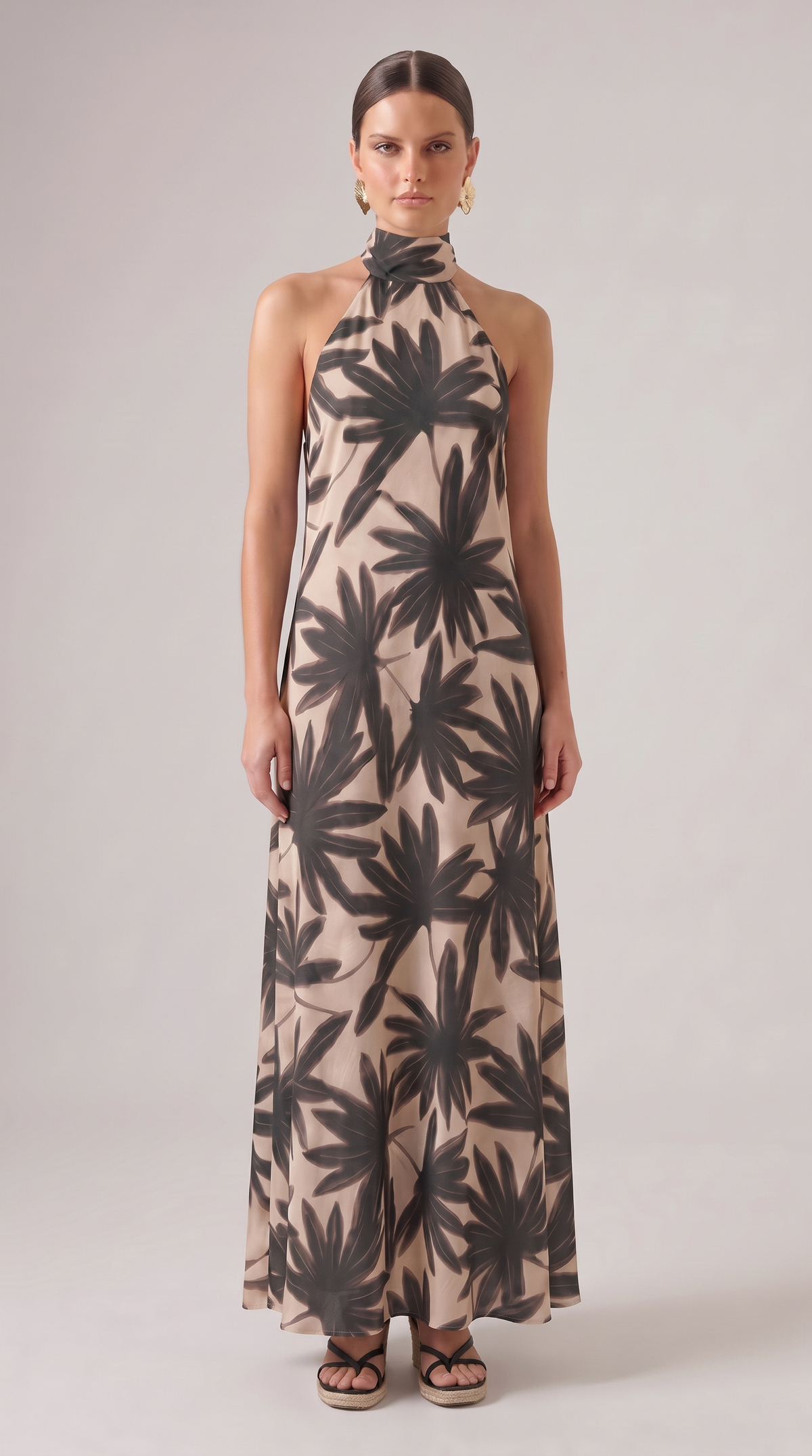 Collar Bias Cut Maxi