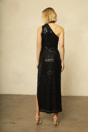 Nightcap Sequins Lace One Shoulder Gown