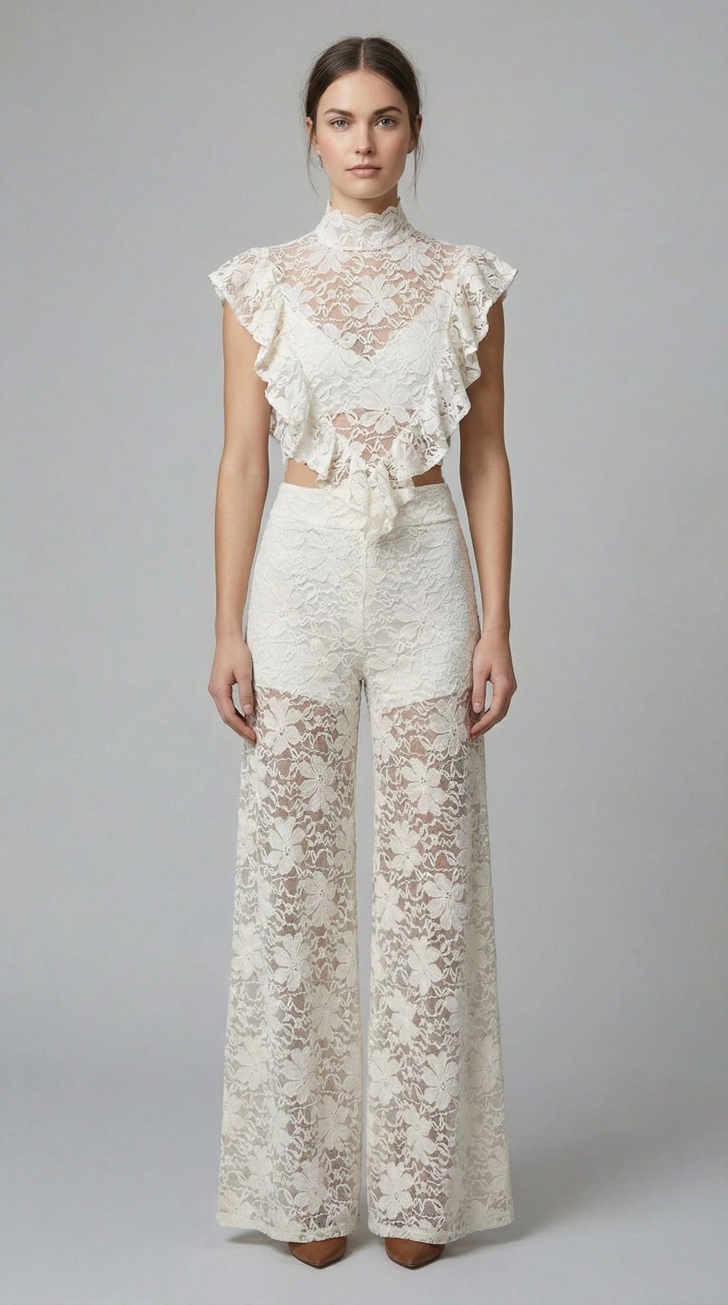 Fleur Lace Apron Blouse