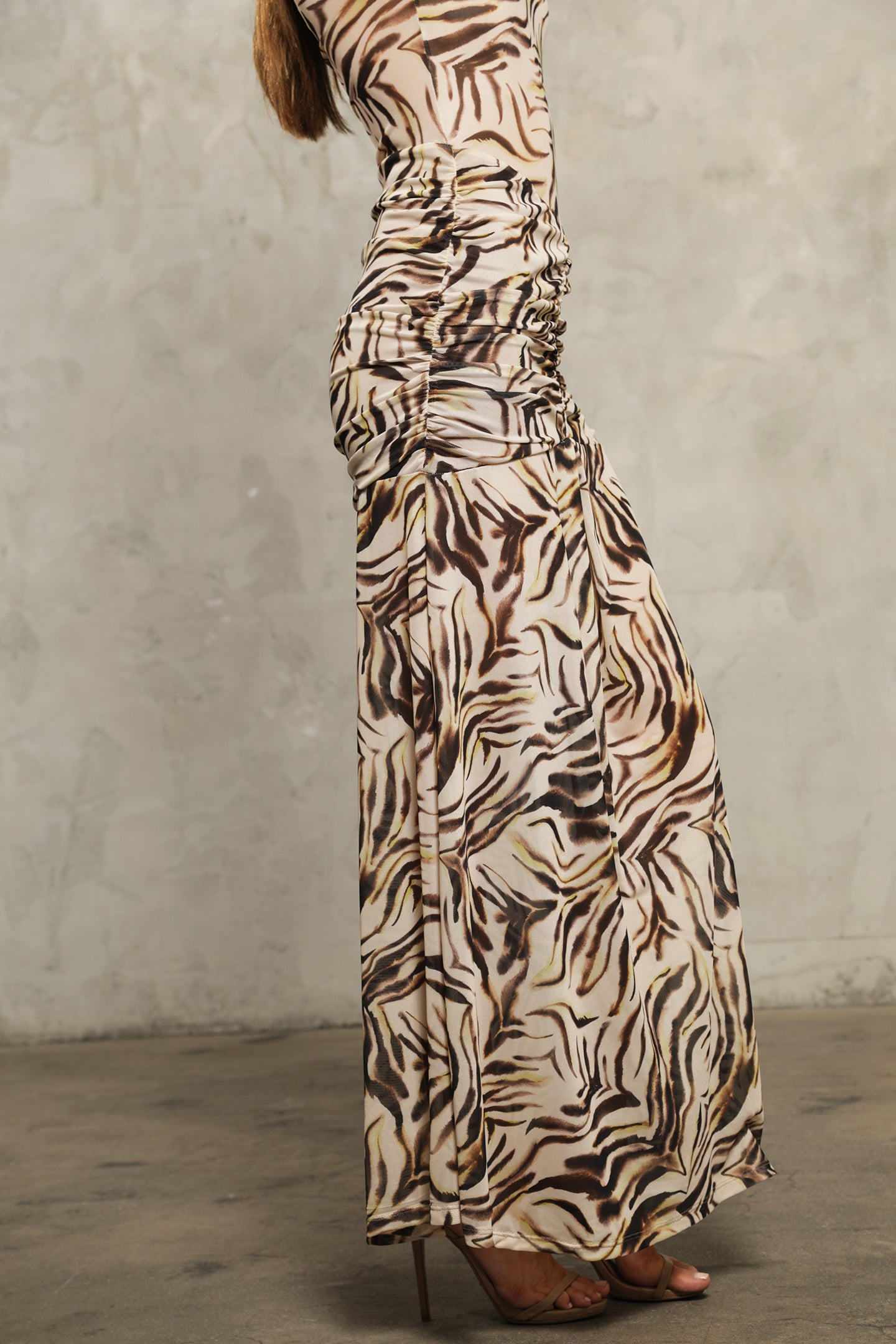 Mesh Drop Waist Maxi