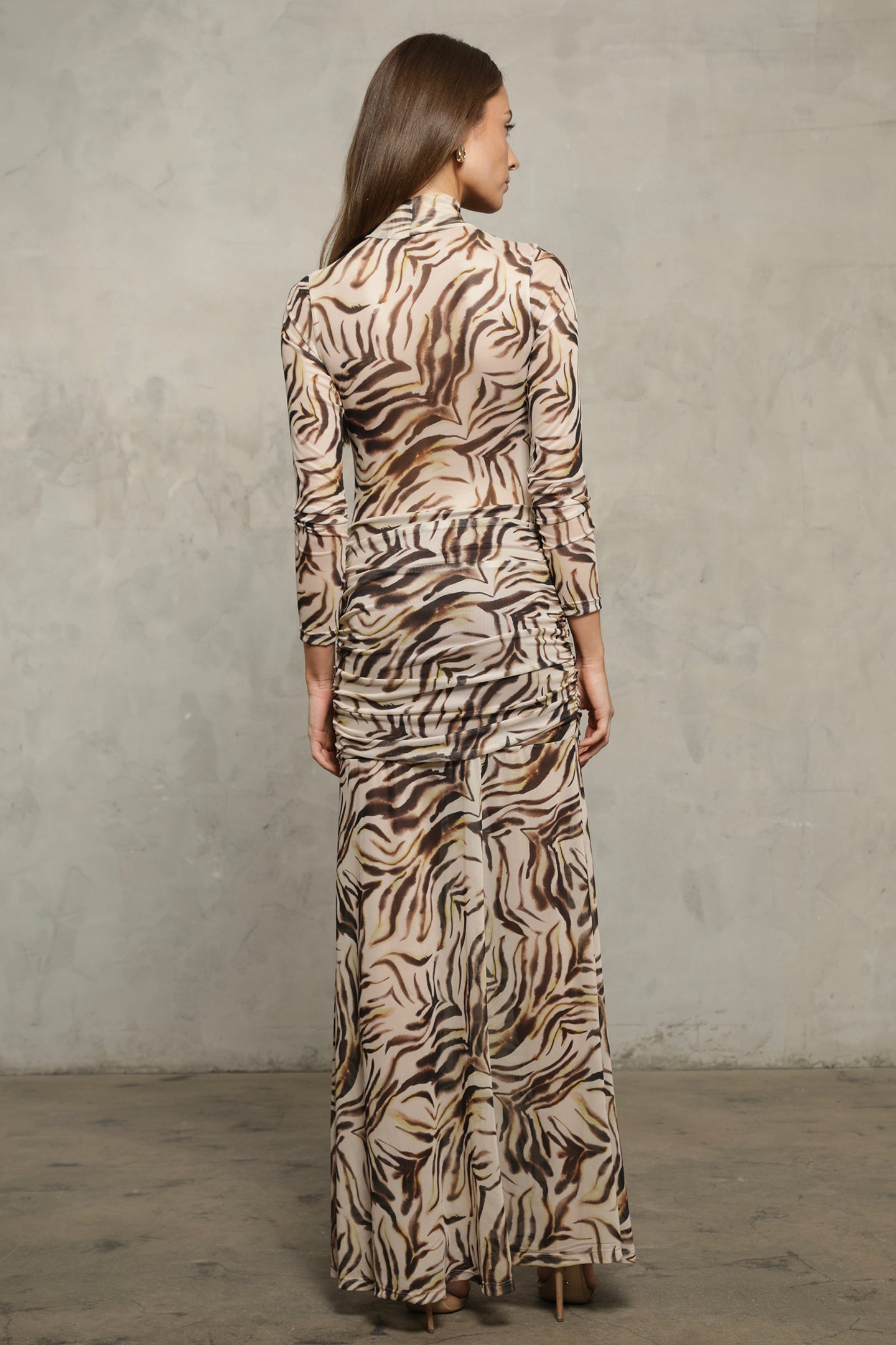 Mesh Drop Waist Maxi