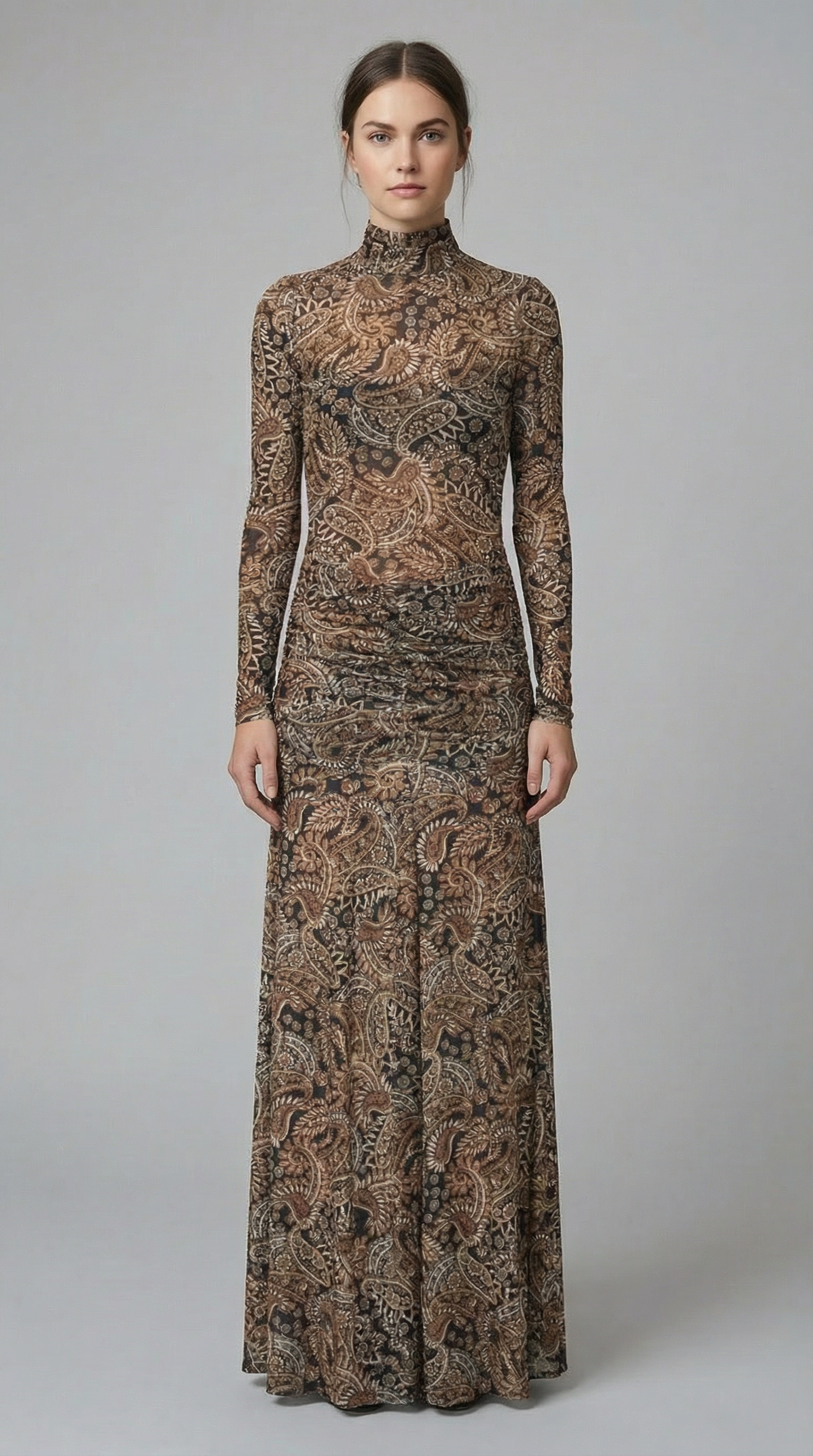 Mesh Drop Waist Maxi