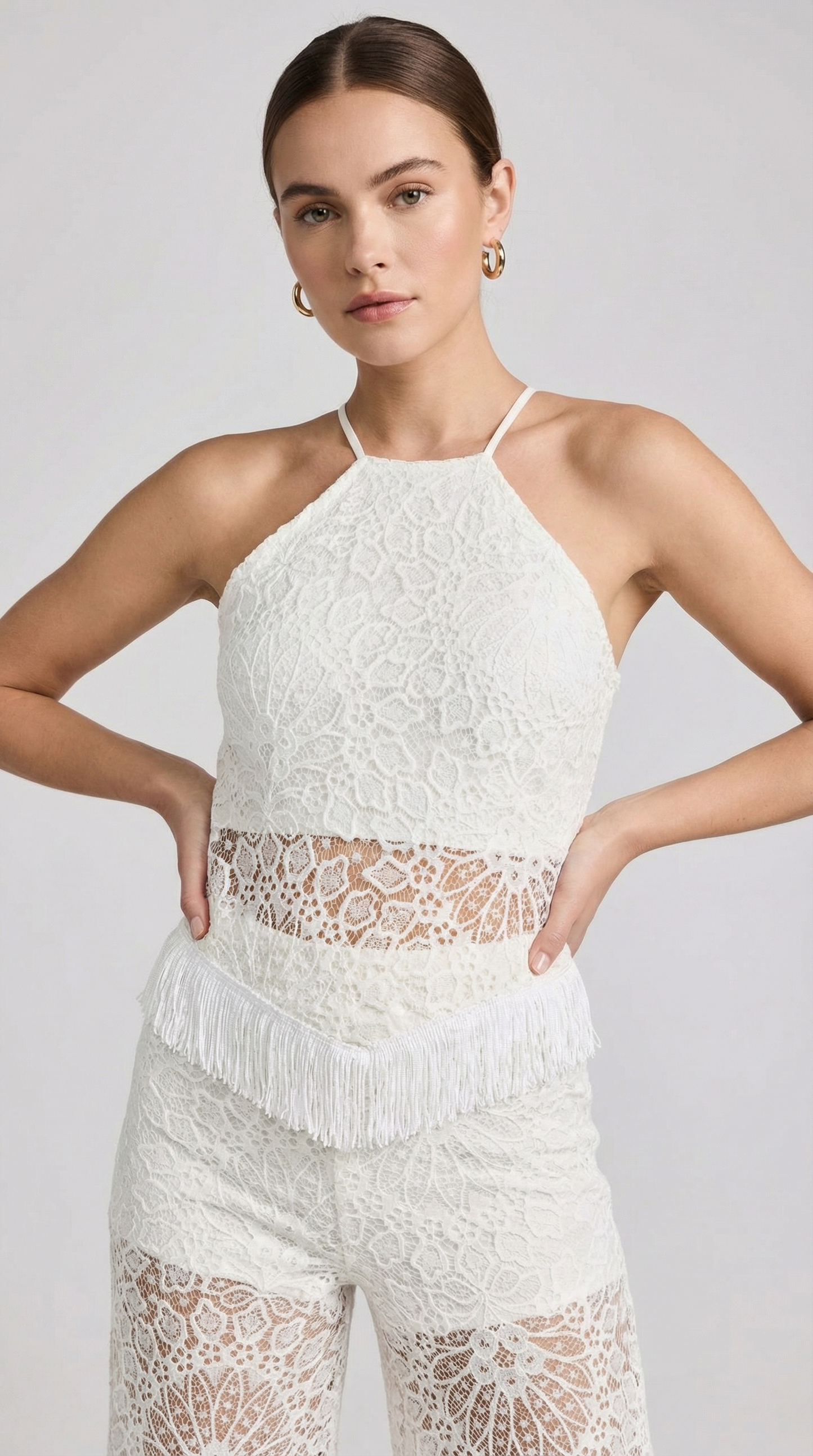 Lotus Lace Apron Fringe Top