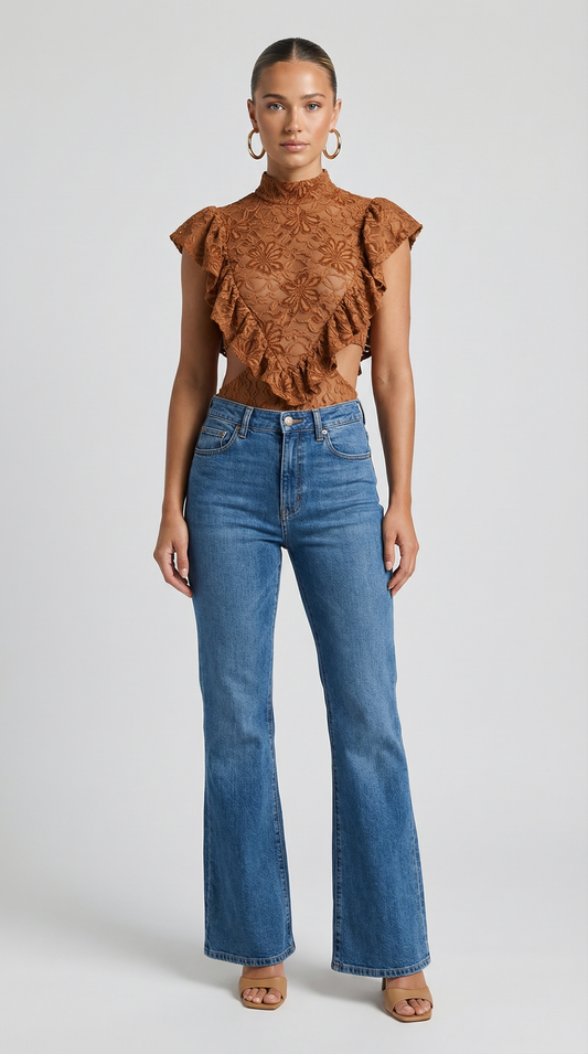 Lace Apron Bodysuit