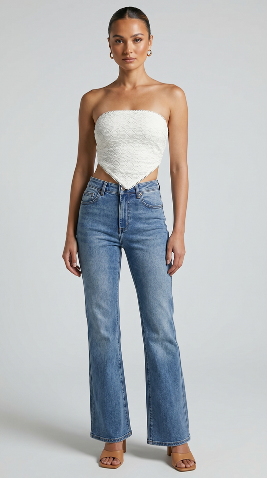 Diamond Crinkle Apron Top