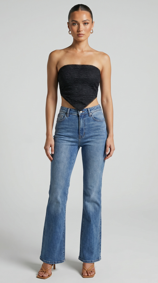 Diamond Crinkle Apron Top