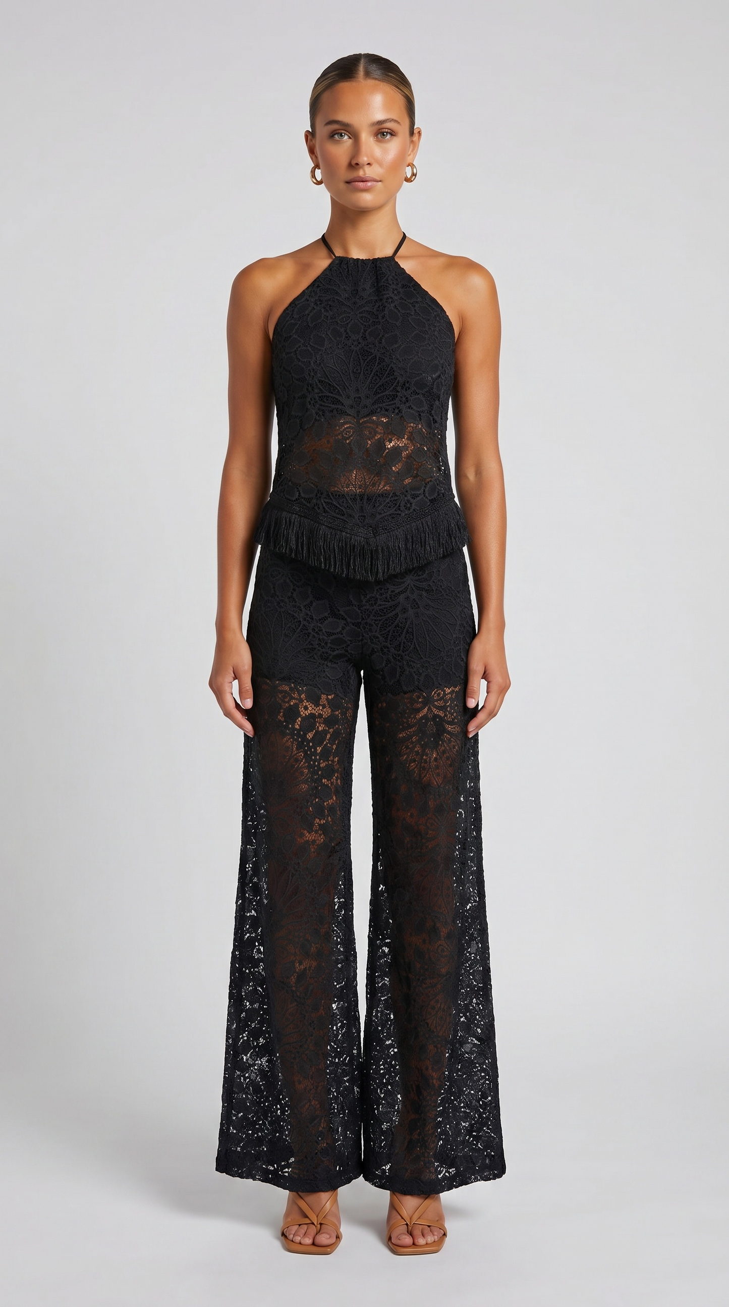 Lotus Lace Palazzo Pant