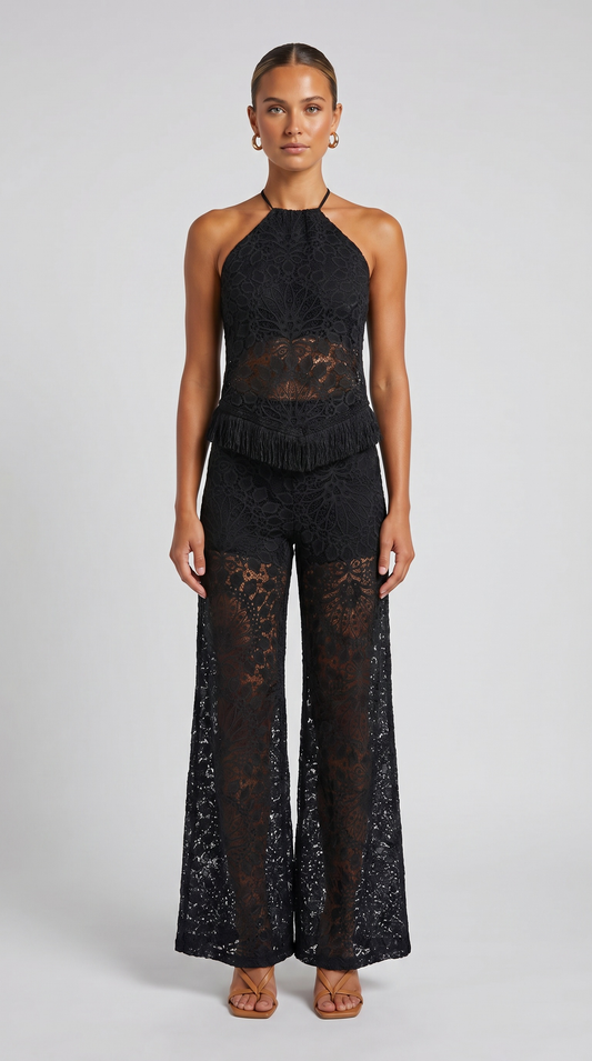 Lotus Lace Palazzo Pant