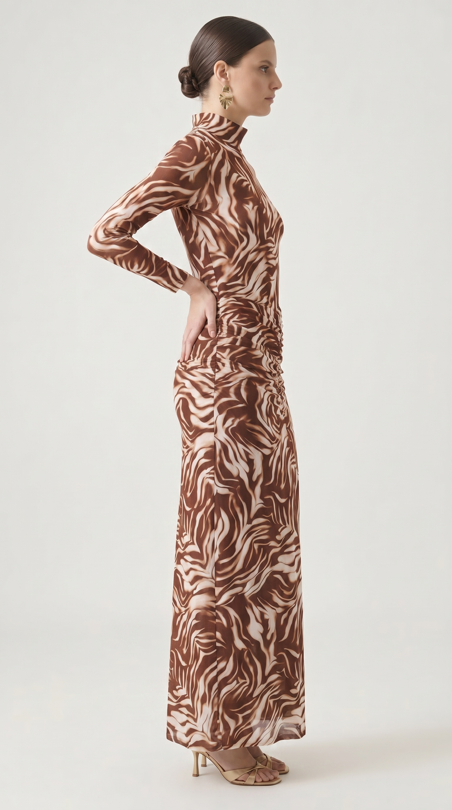 Mesh Drop Waist Maxi