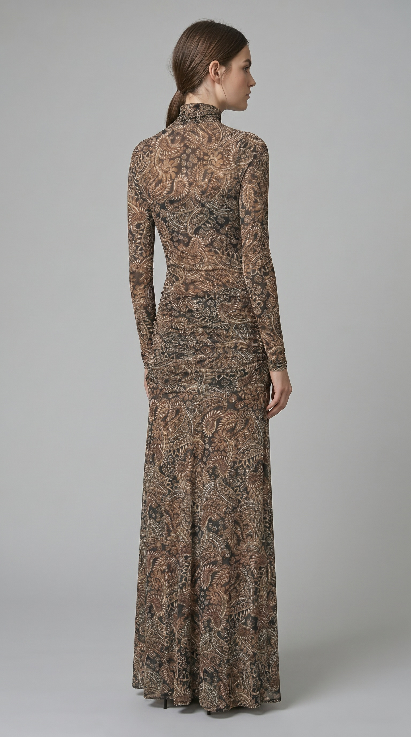 Mesh Drop Waist Maxi