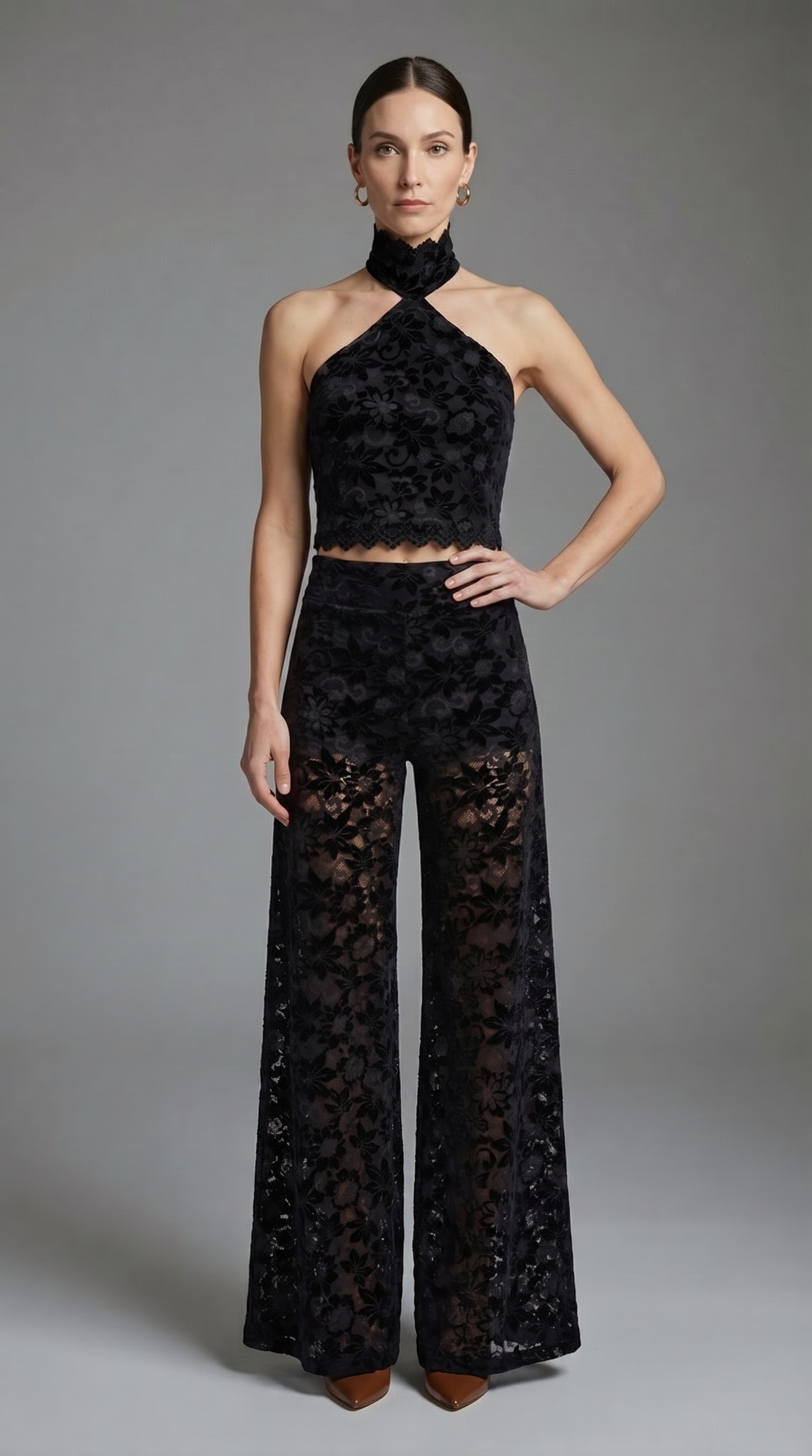 Ivy Lace Palazzo Pant