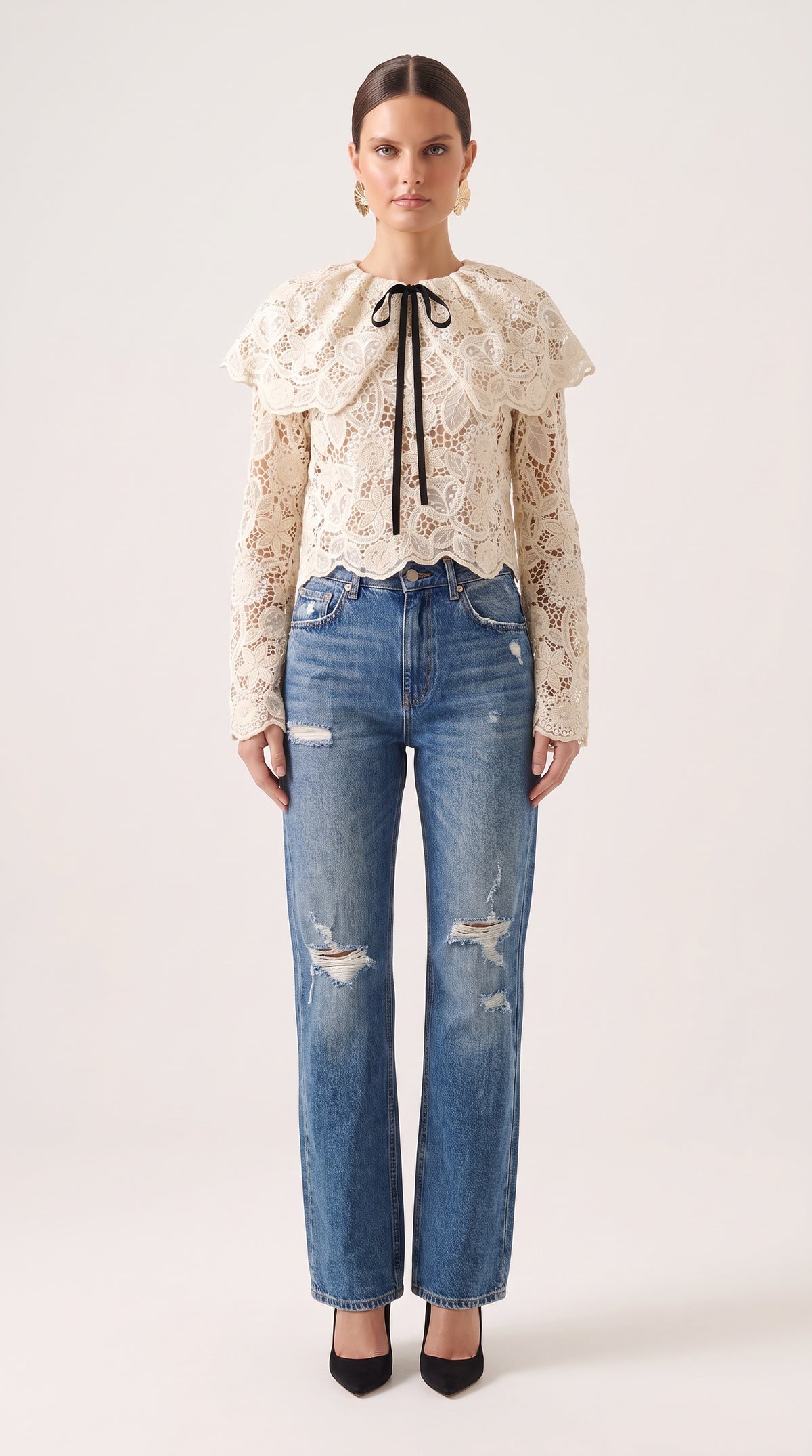 Lace Caplet Blouse