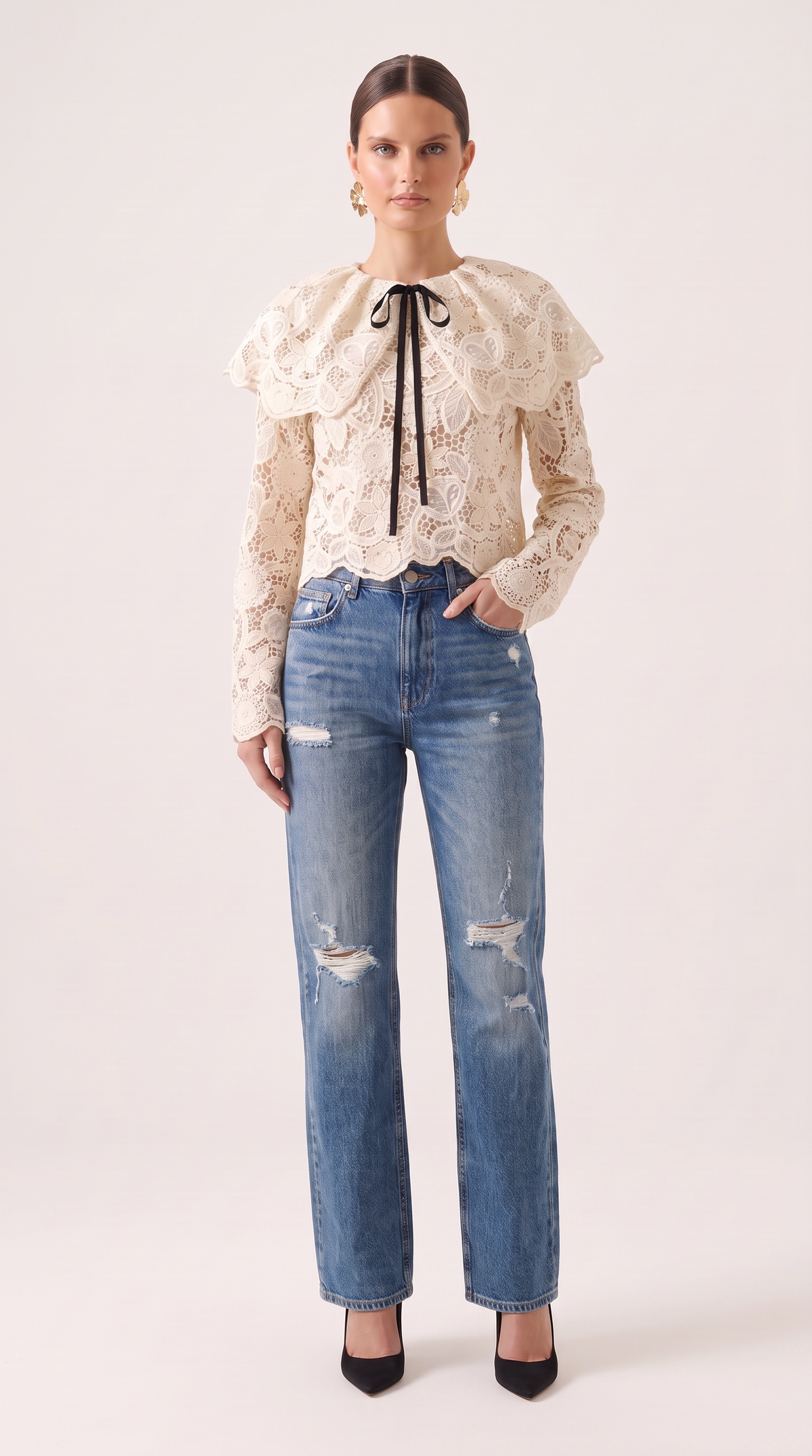 Lace Caplet Blouse