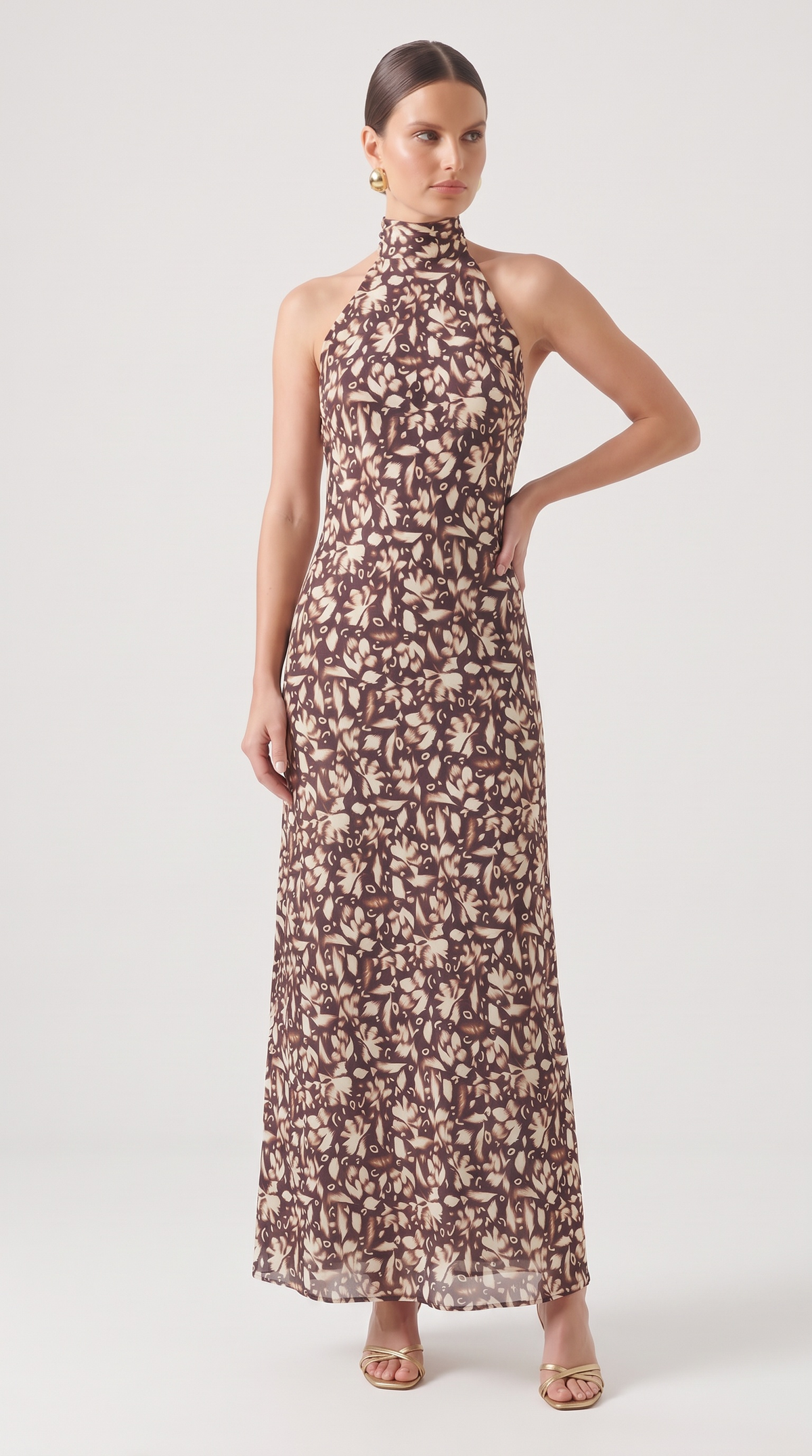 Collar Bias Cut Maxi