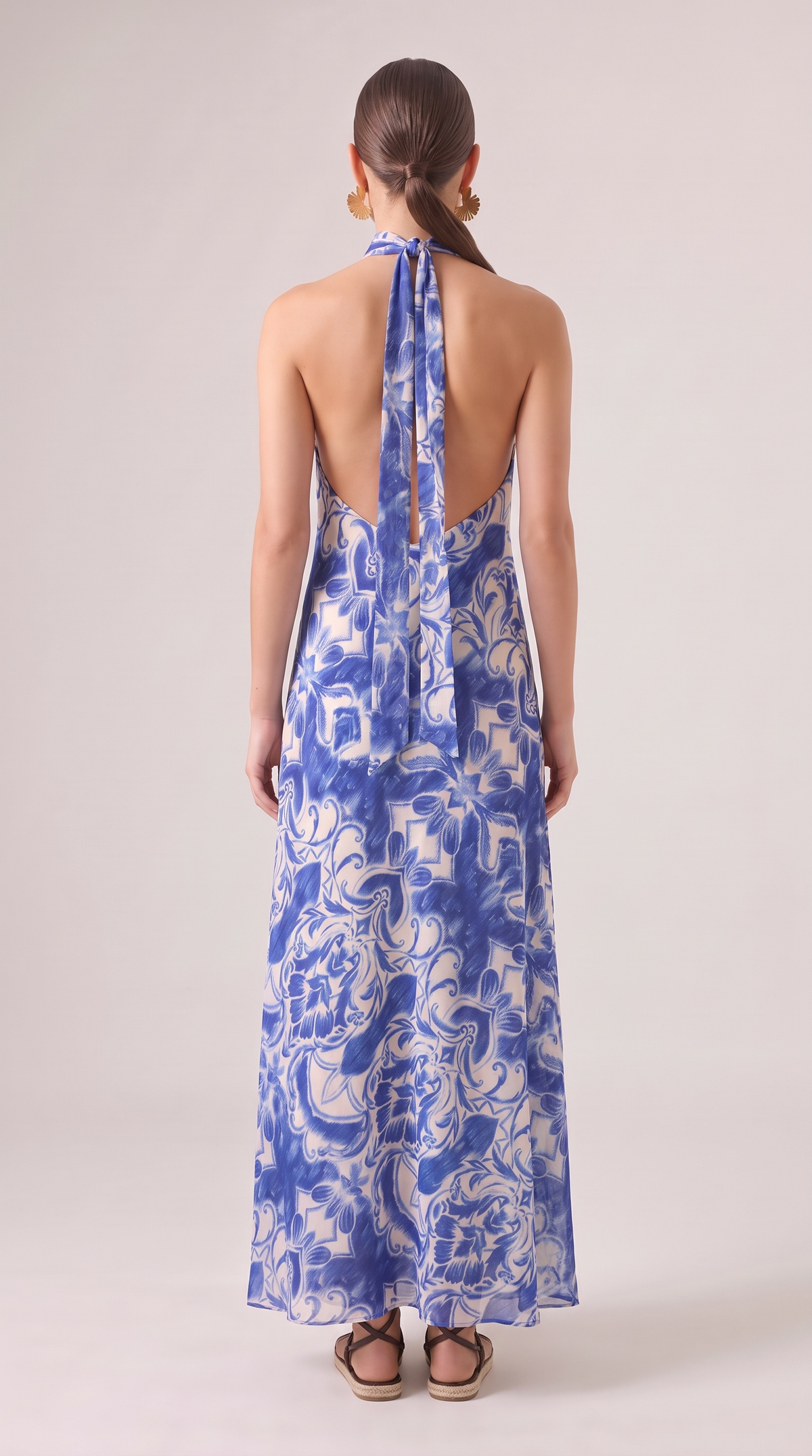 Collar Bias Cut Maxi