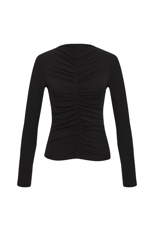 Crafted from luxurious modal fabric, this Ribbed Ruched Top exudes elegance and sophistication. Cozy and comfortable yet chic and timeless, this versatile piece can provide a stylish and effortless transition from day to night. Enjoy the deluxe feel of this ribbed top and experience its incredibly soft hand feel.