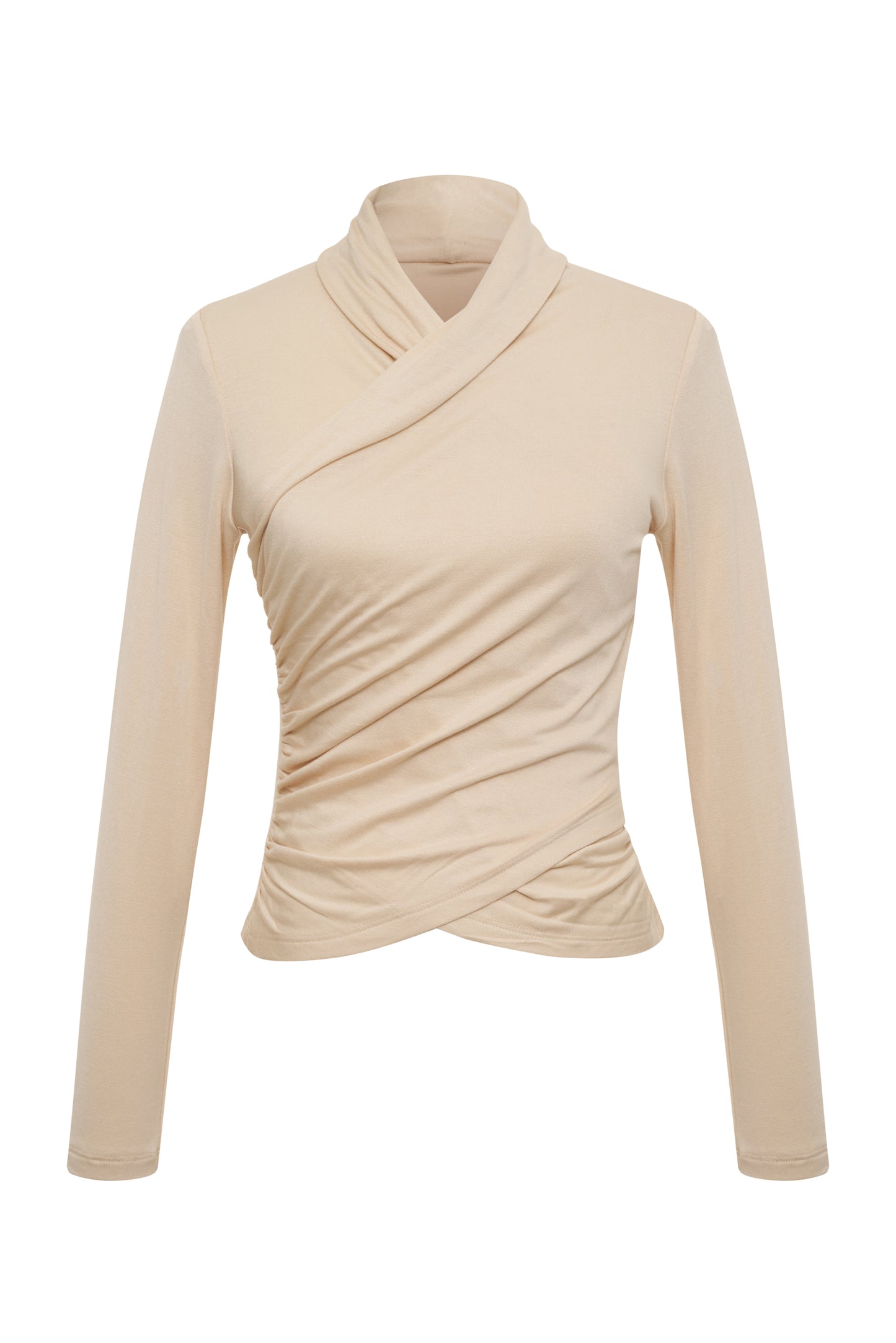 Embrace luxury and comfort with the Nightcap Wrap Collar Top, crafted from our exquisite Modal French Terry. Soft and chic, its cozy silhouette is perfect for those nights out,  casual days at work, dinner dates, and more. Style the wrap Collar top back with any ensemble for a chic, effortless look.