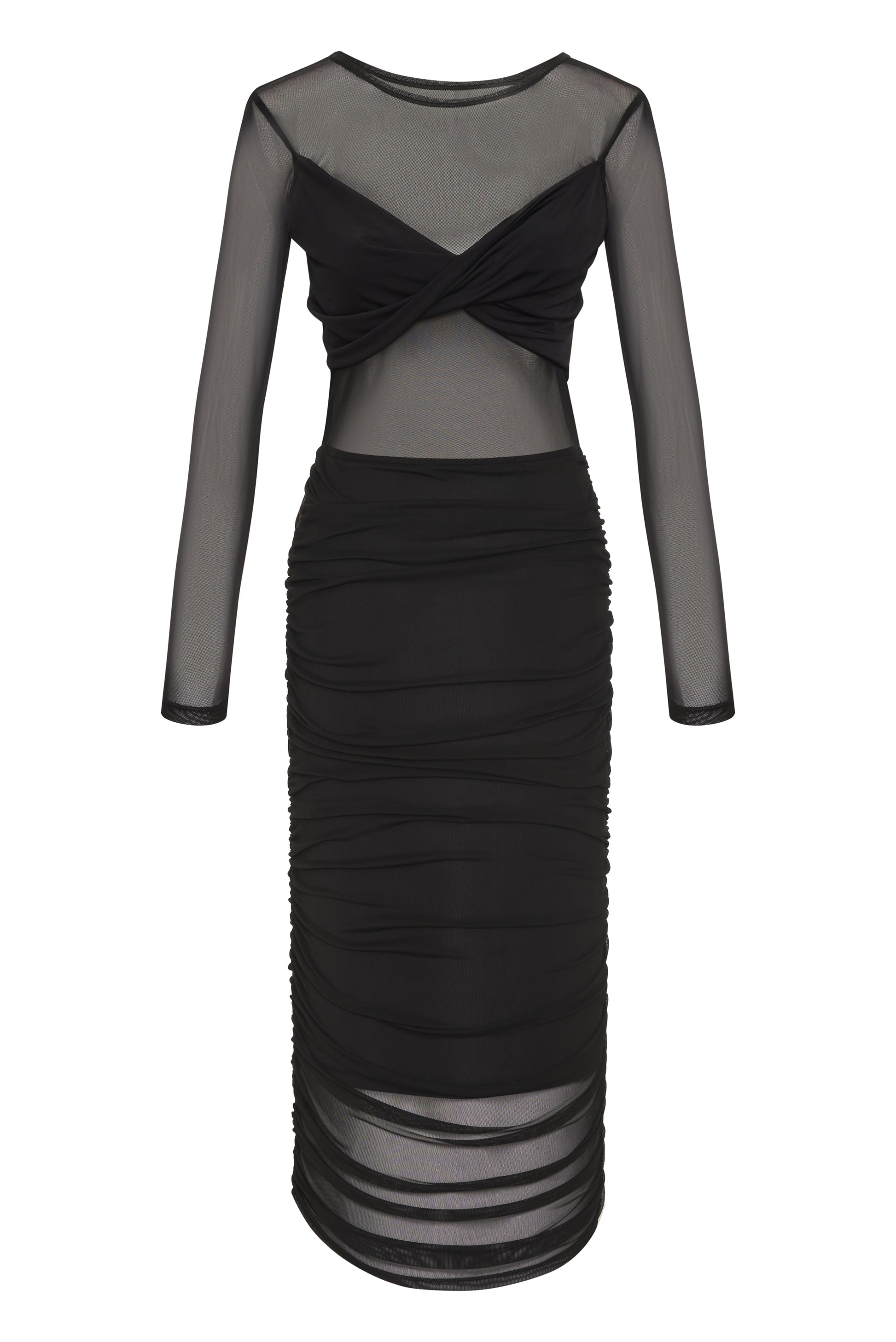 Make a statement at your next event in the Nightcap Mesh Twist Dress! This stunning mesh dress features an elegant twist detail on the front built in bandeau and a luxurious mesh fabric for a sophisticated and sexy look. Perfect for a cocktail event, a night out, or a resort vacation, the Nightcap Mesh Twist Dress is comfortable and soft, creating a look that exudes confidence and grace.