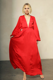 Peridot Dress In Big Apple Red