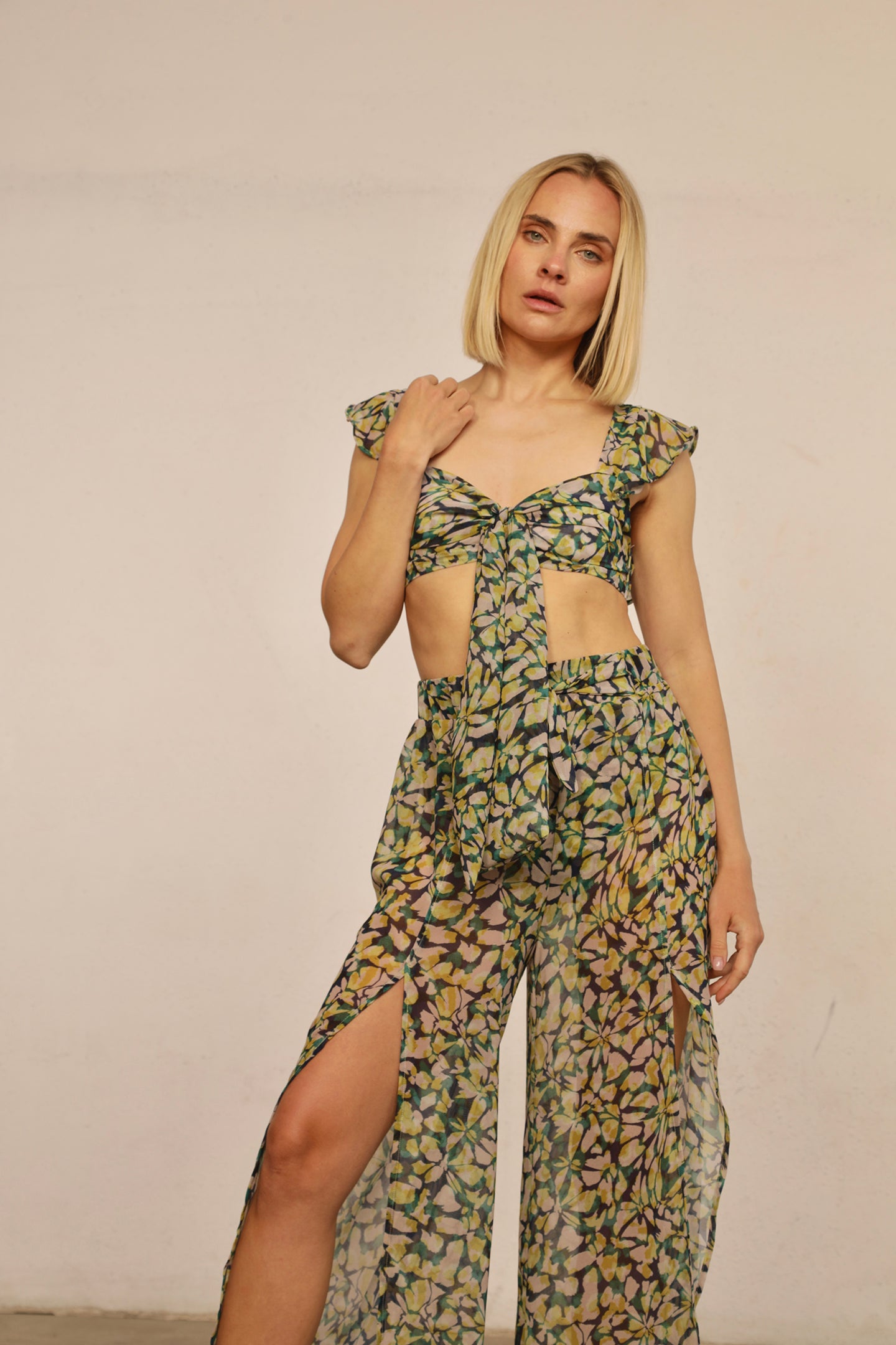 Chiffon Palazzo Tie Pant