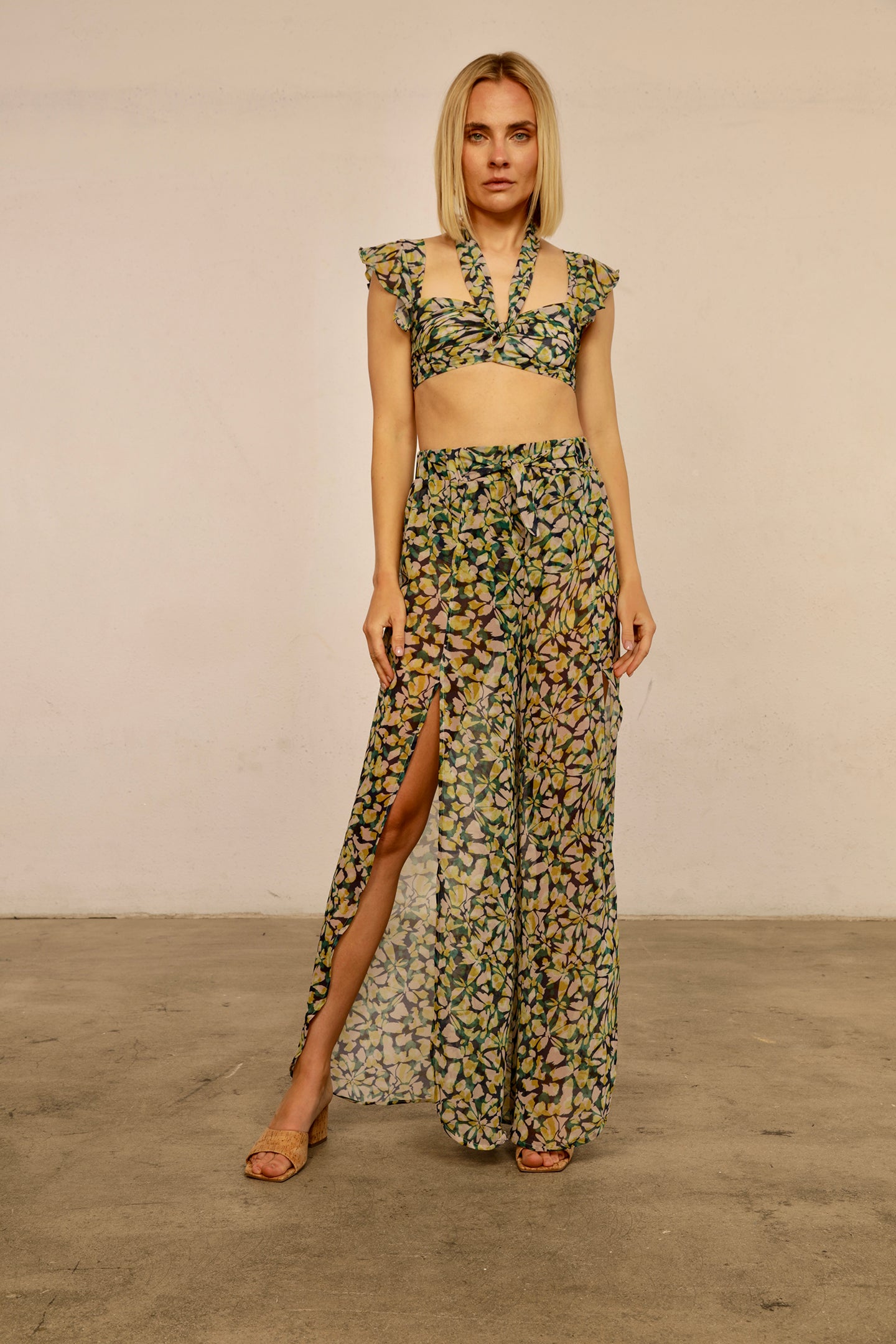 Chiffon Palazzo Tie Pant