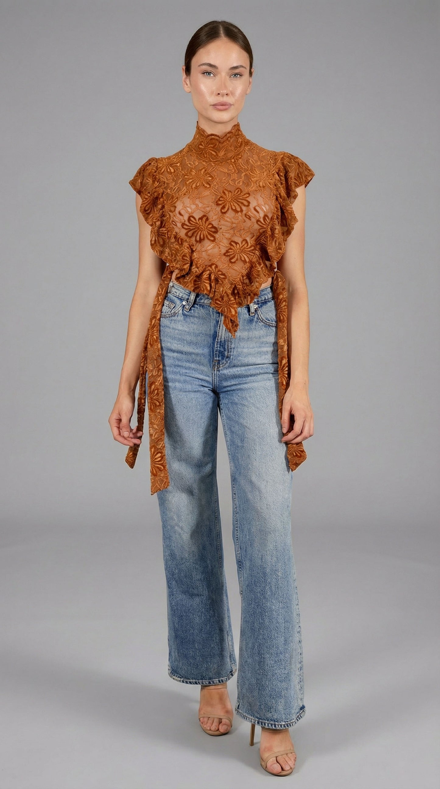 Fleur Lace Apron Blouse