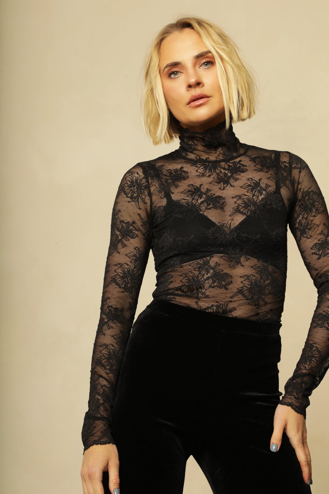 Chantilly Lace Turtleneck