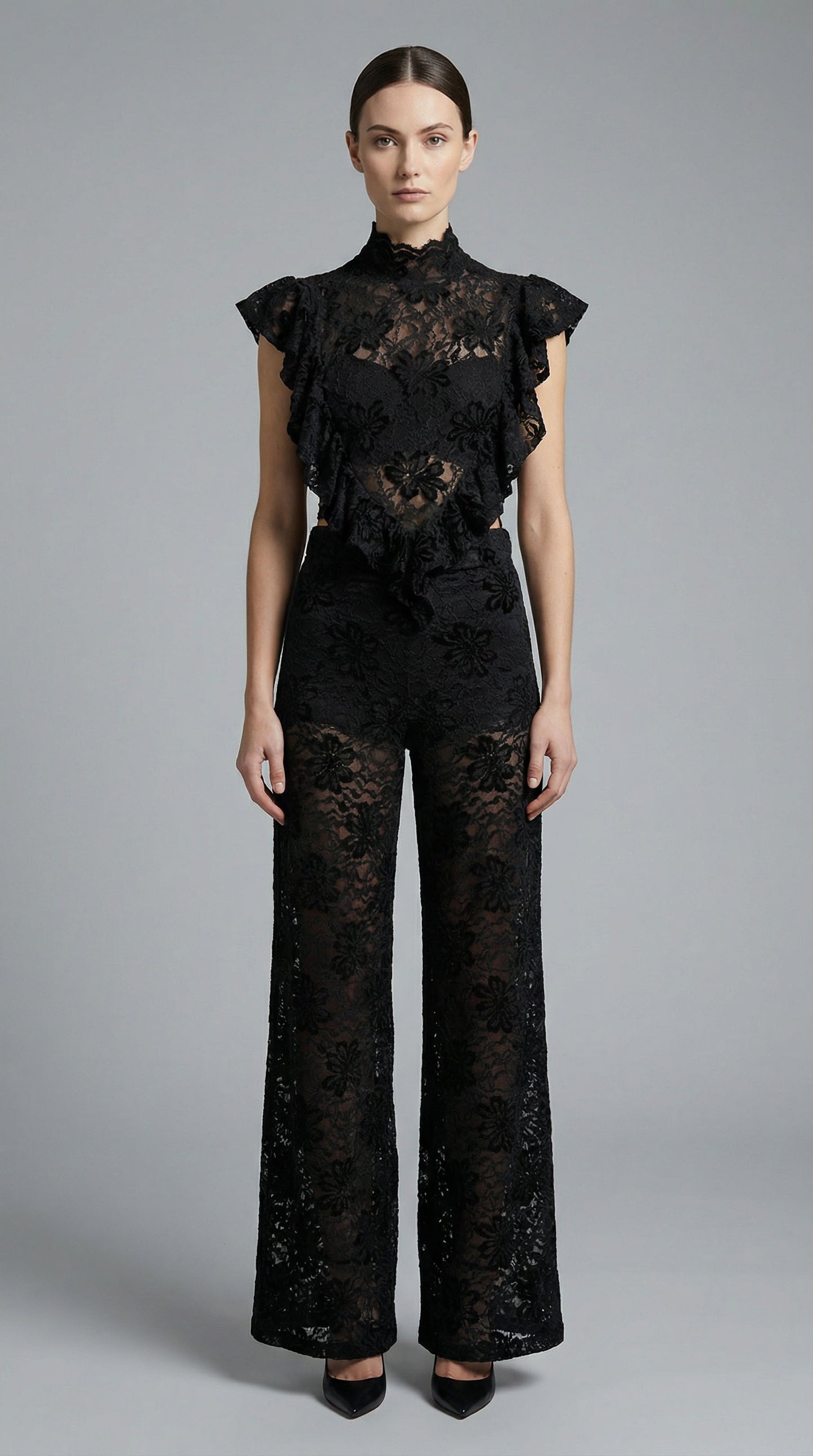Fleur Lace Apron Blouse