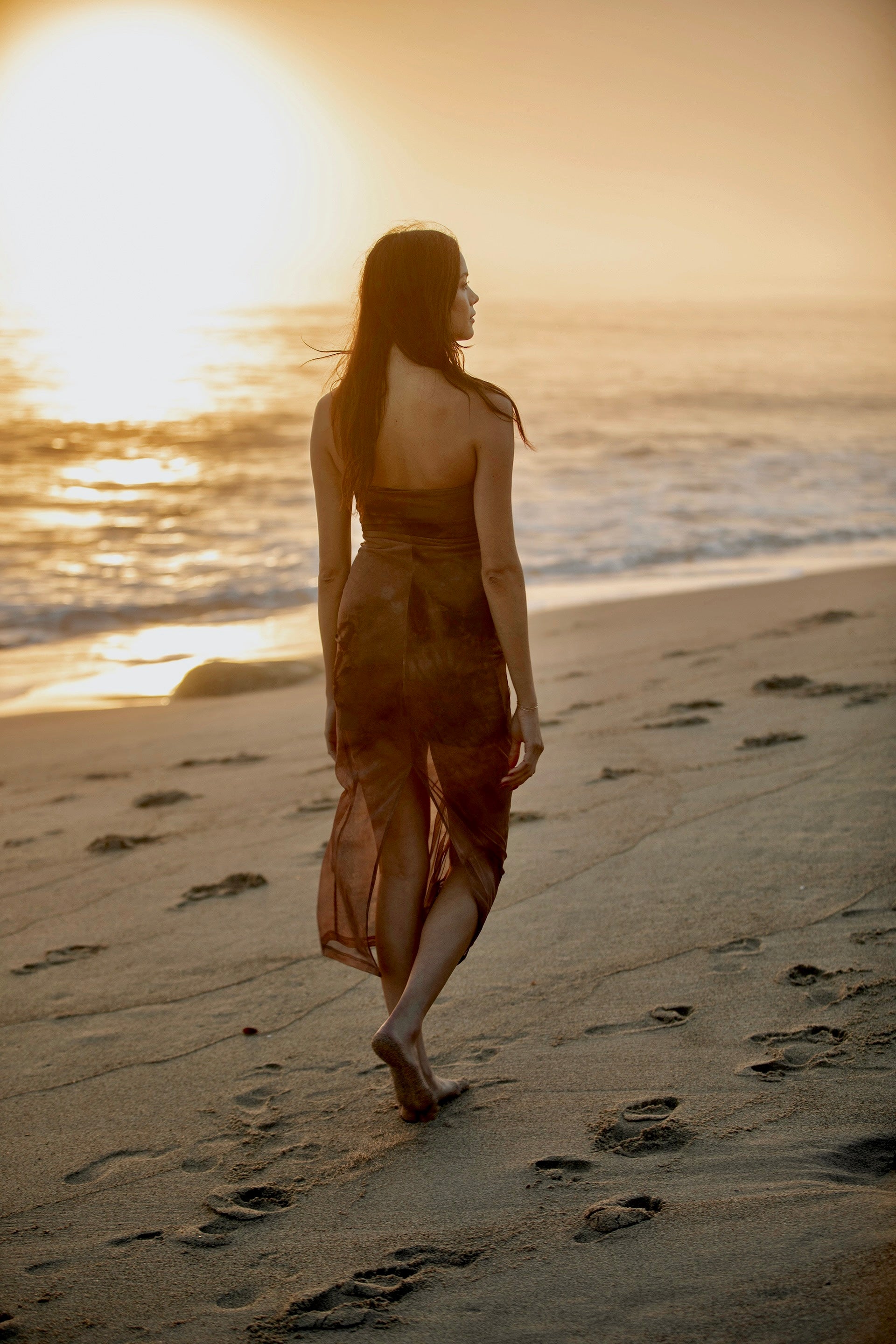 Tie Dye Tube Dress Mocha / L Tie Dye Tube Dress Mocha / L