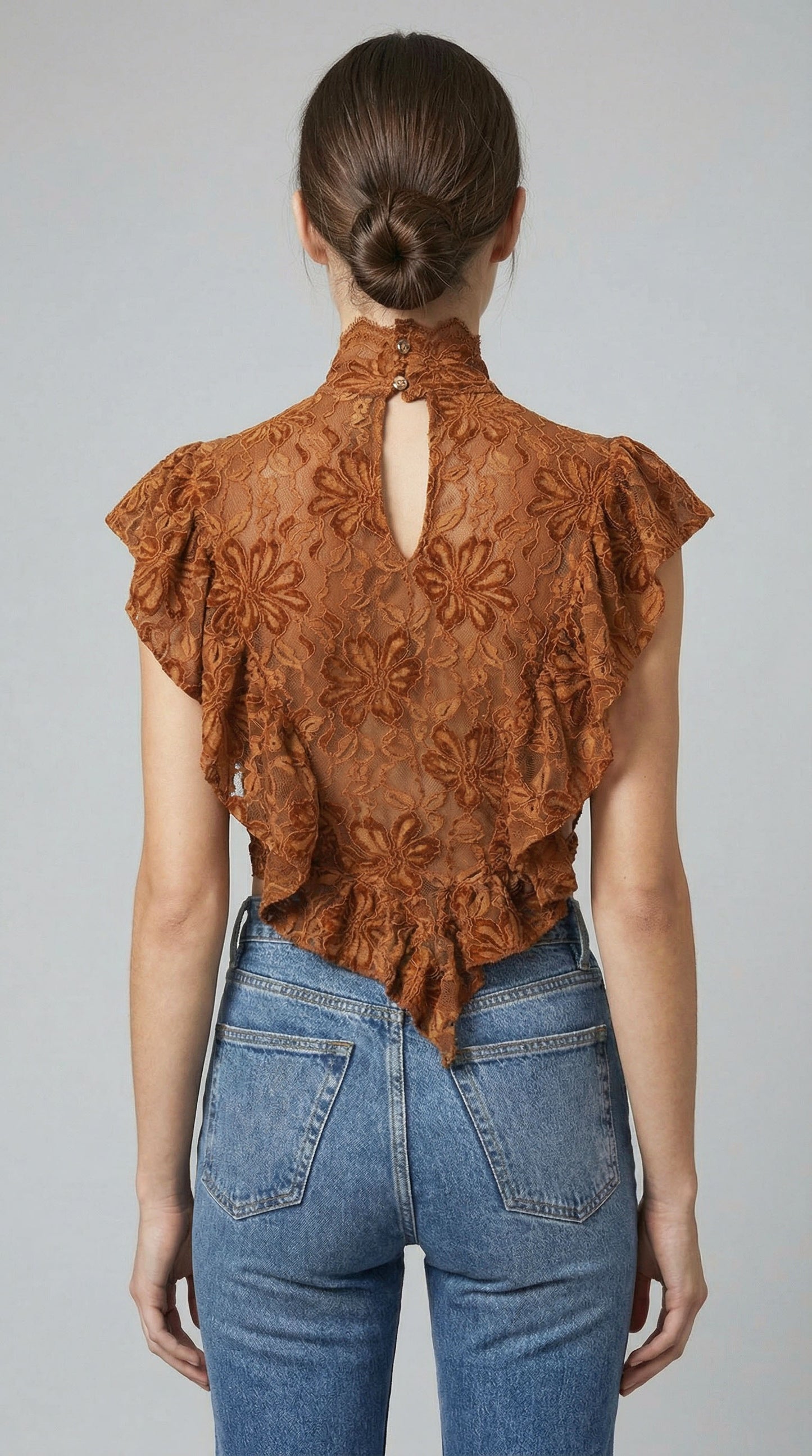 Fleur Lace Apron Blouse