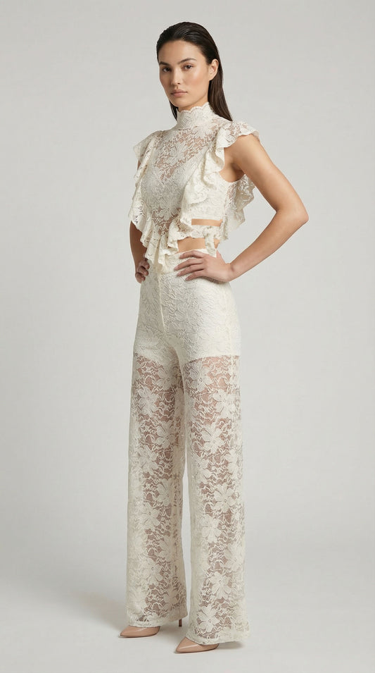 Le Fleur Lace Palazzo Pant
