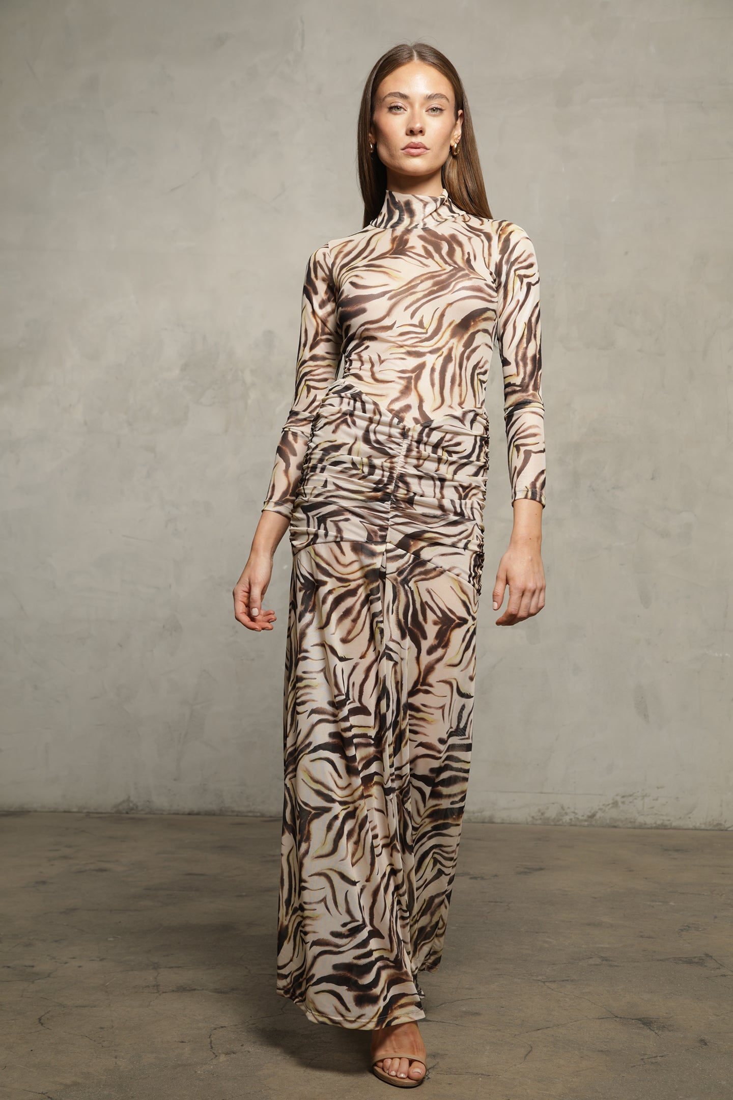 Mesh Drop Waist Maxi
