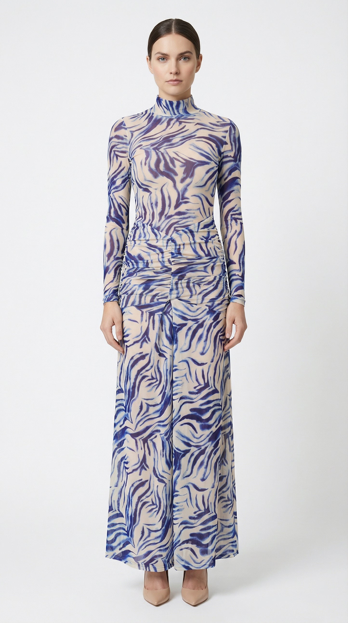 Mesh Drop Waist Maxi