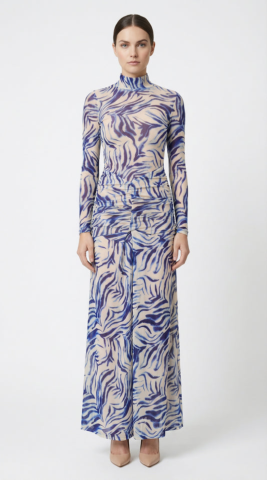 Mesh Drop Waist Maxi