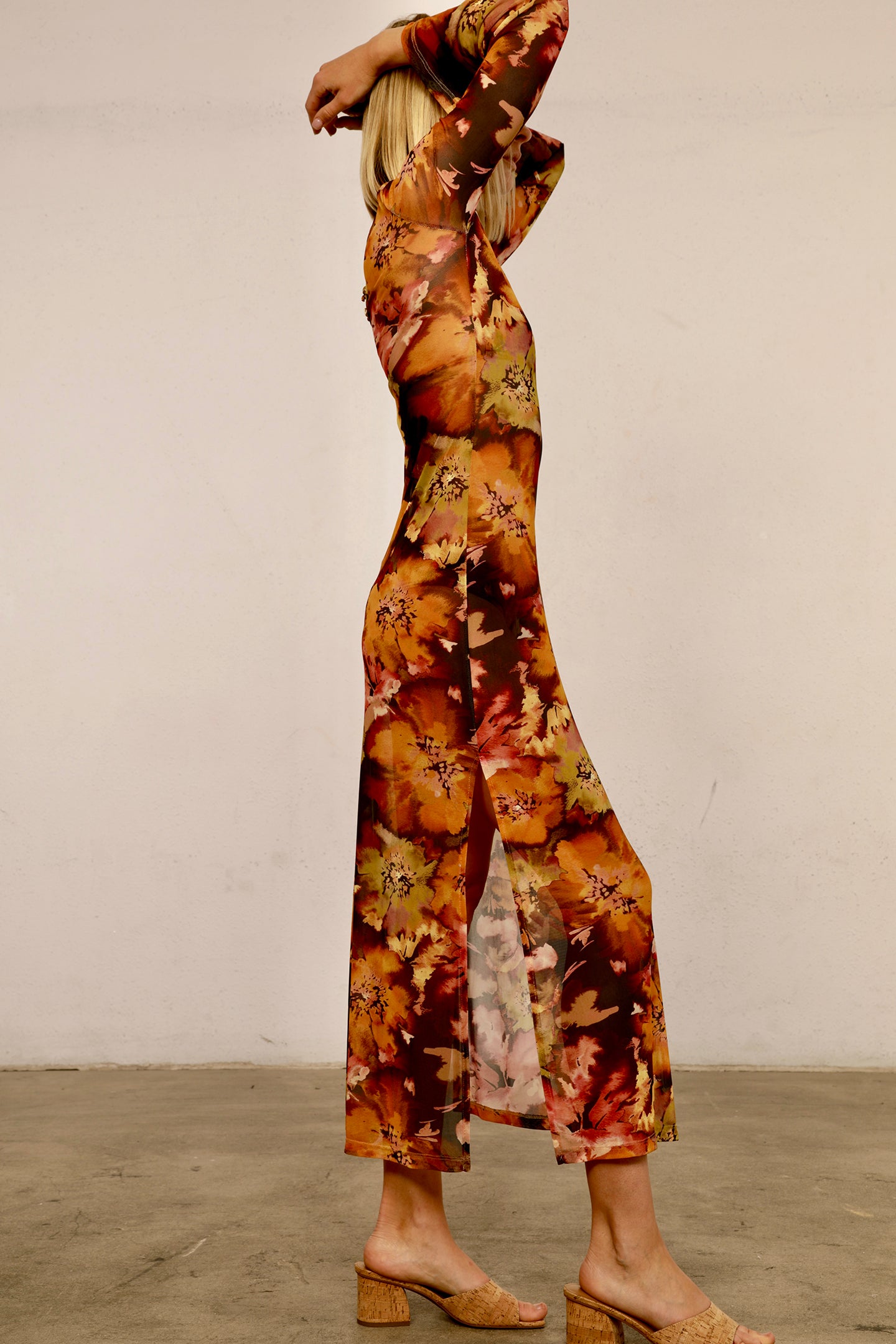 Printed Mesh Maxi Cover