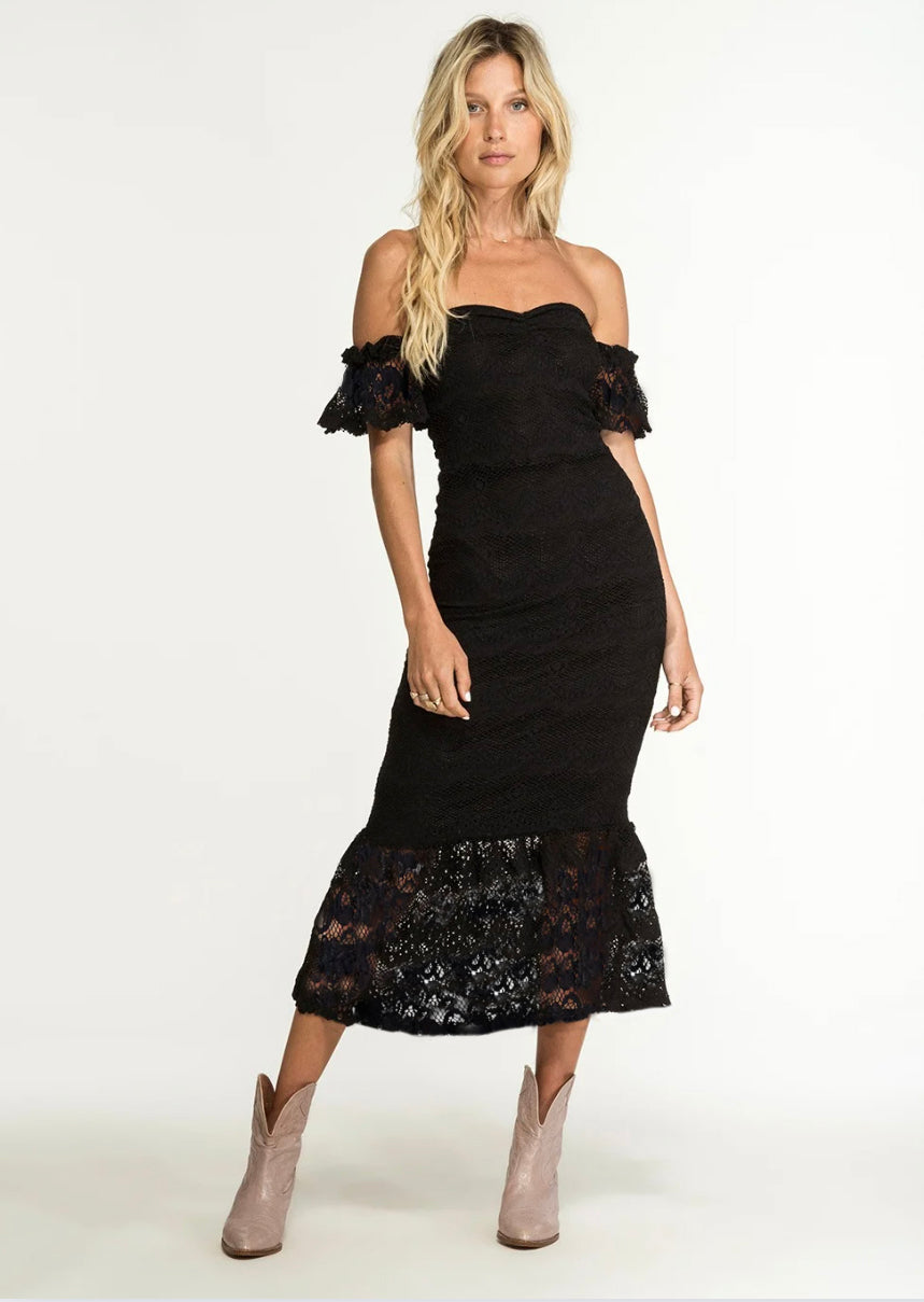 Flutter Dixie Lace Midi