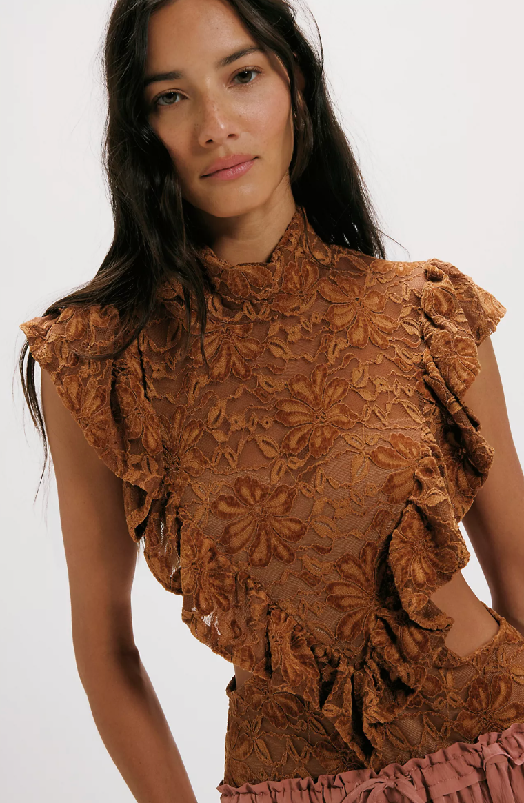 Lace Apron Bodysuit