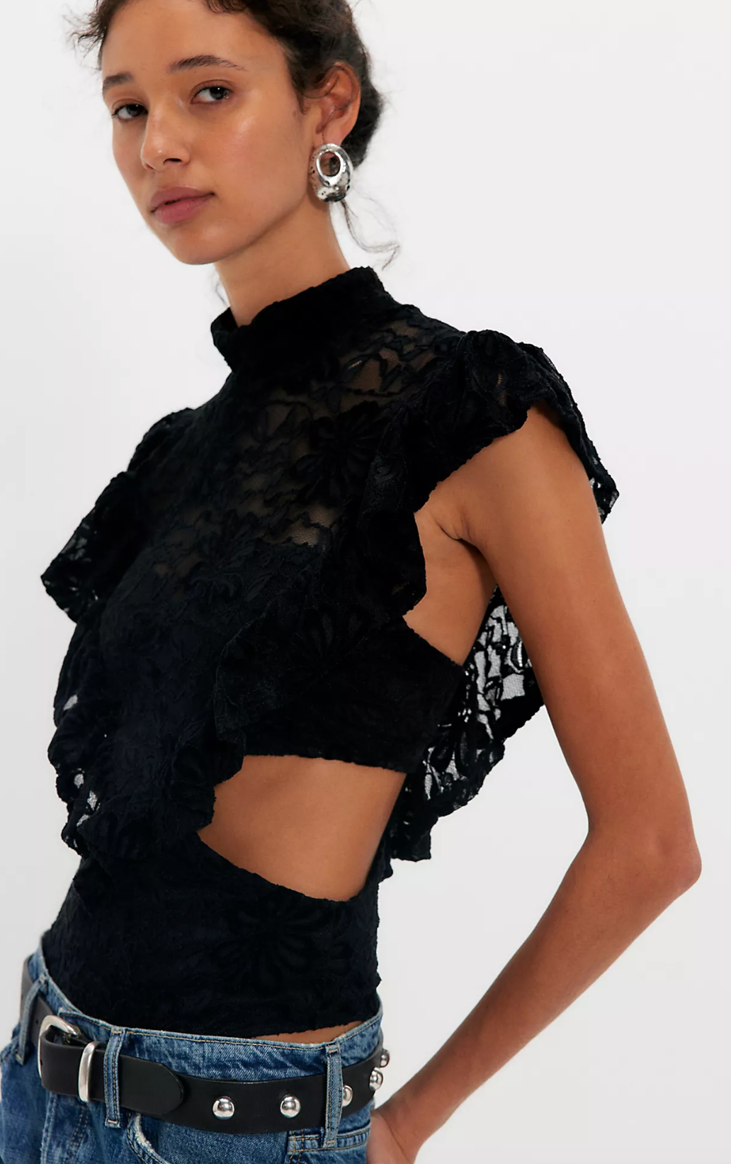 Lace Apron Bodysuit