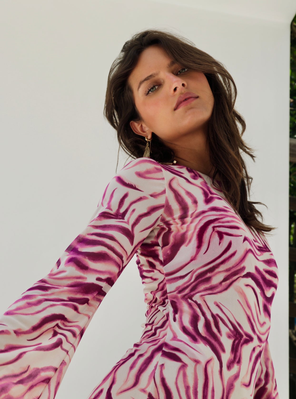 Printed Mesh Maxi Cover