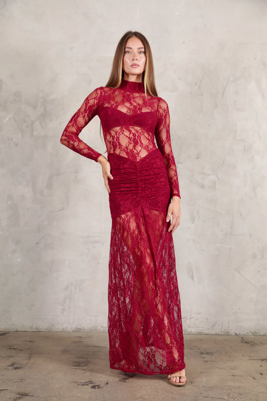 Drop Waist Lace Maxi