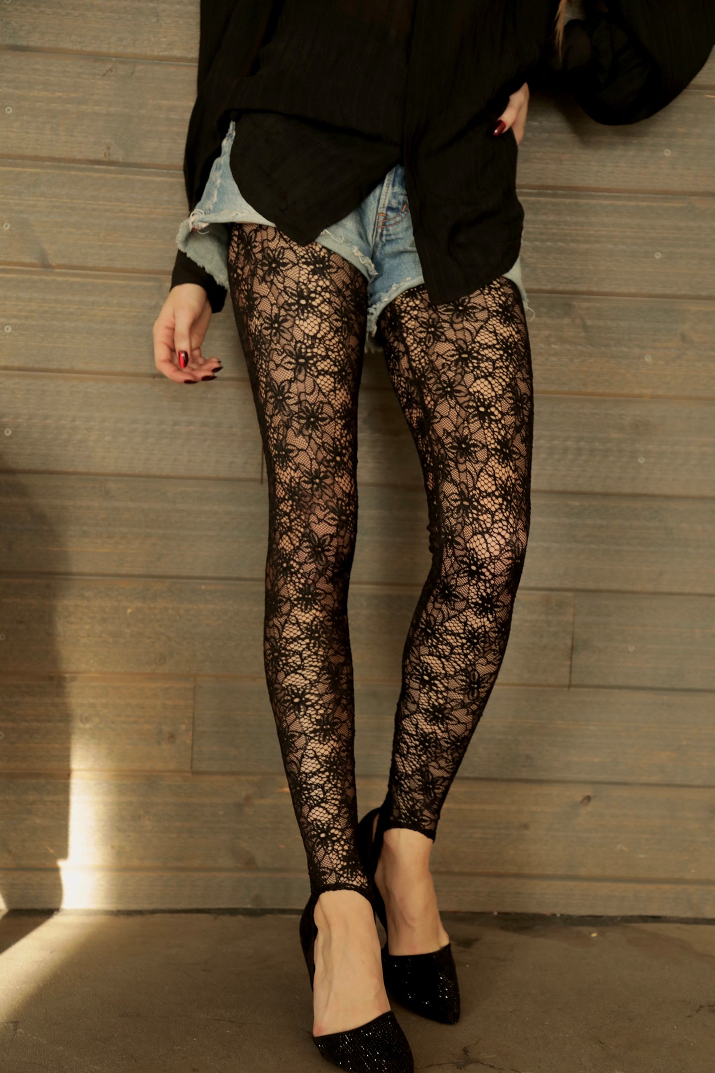 Stretch Orchid Lace Legging